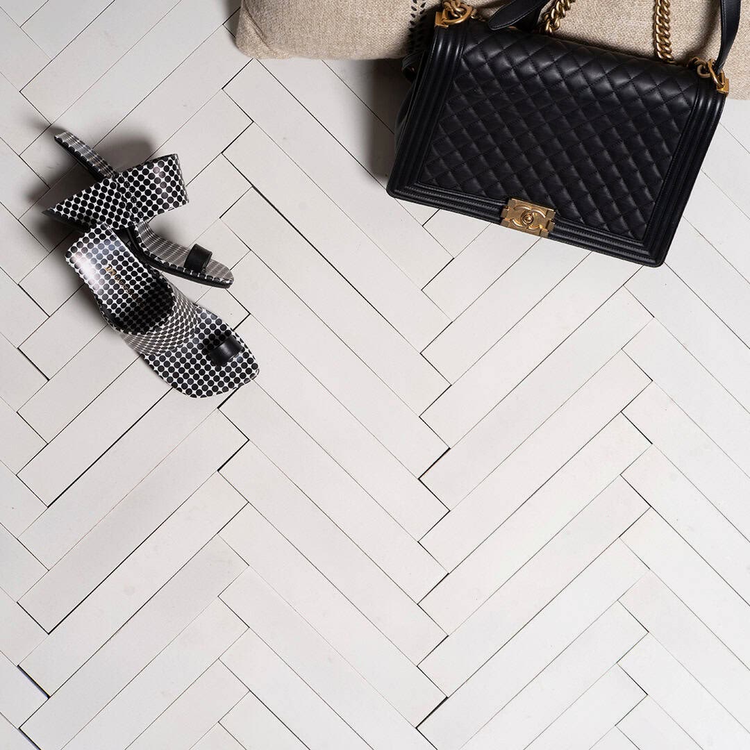 Dirty White Herringbone