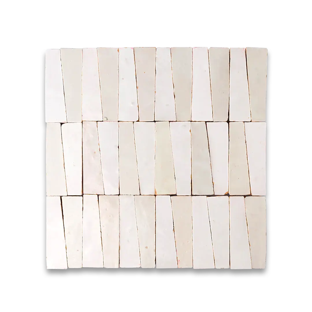 White and Snow White Trapezoid Zellige