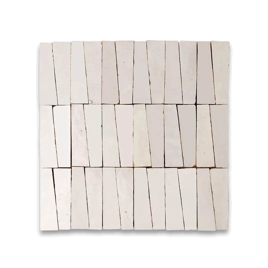 White Trapezoid Zellige